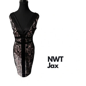 NWT  | Jax | Black Lace Cocktail Dress | Size 6 [49]